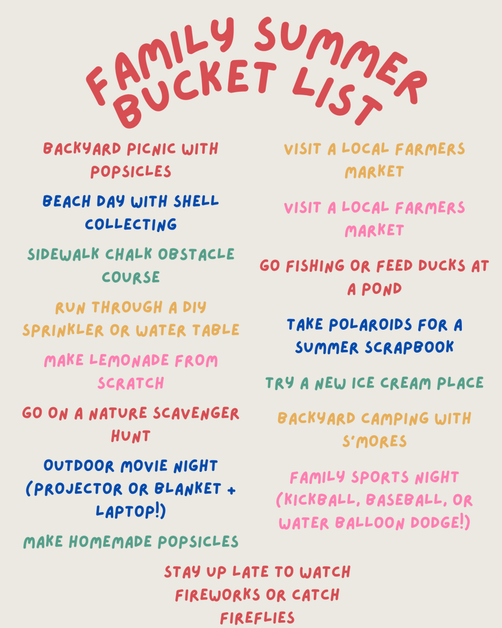 Affordable Fun: Summer Bucket List for&nbsp;Kids☀️